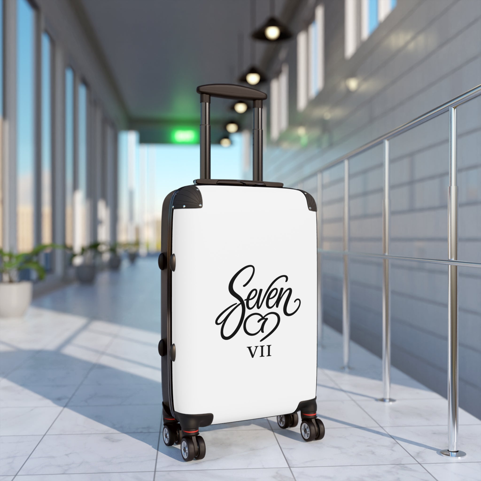 StaySeven Brand White  Carry-On Luggage - Stylish Travel Spinner Suitcase
