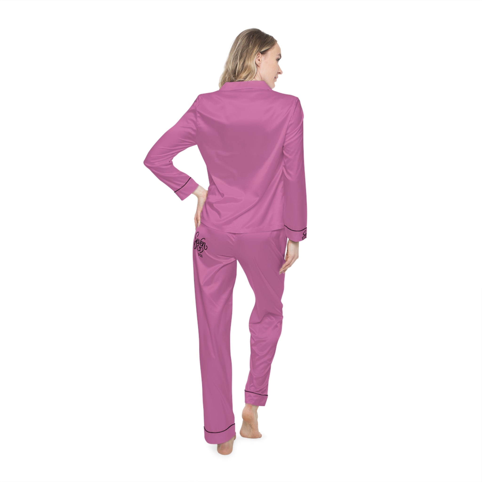 StaySeven Brand -Signature Satin Sleepwear Set – Womens Luxury Silk Feel Pajama Set