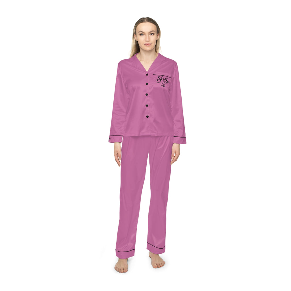 StaySeven Brand -Signature Satin Sleepwear Set – Womens Luxury Silk Feel Pajama Set