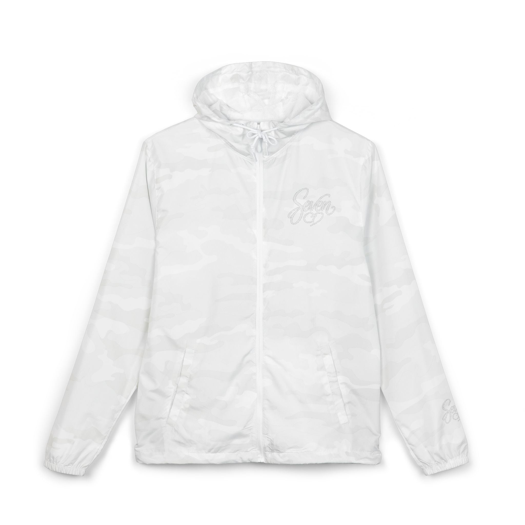 StaySeven Brand Lightweight Hooded Windbreaker – Camo Zip-Up Jacket