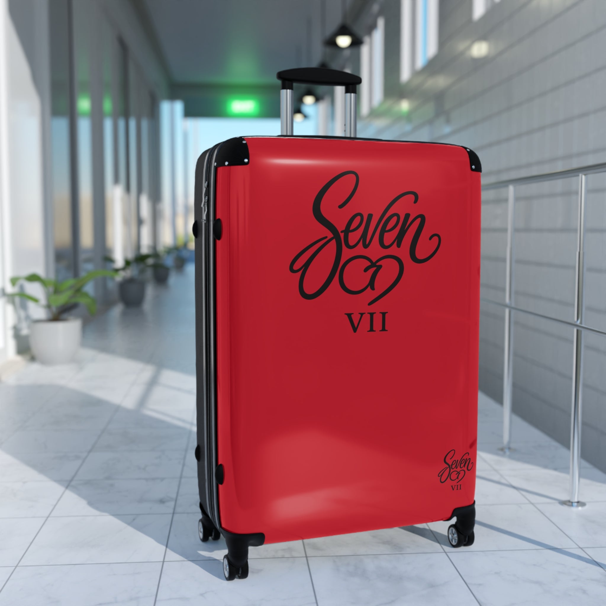 StaySeven Brand Signature Red Travel Suitcase