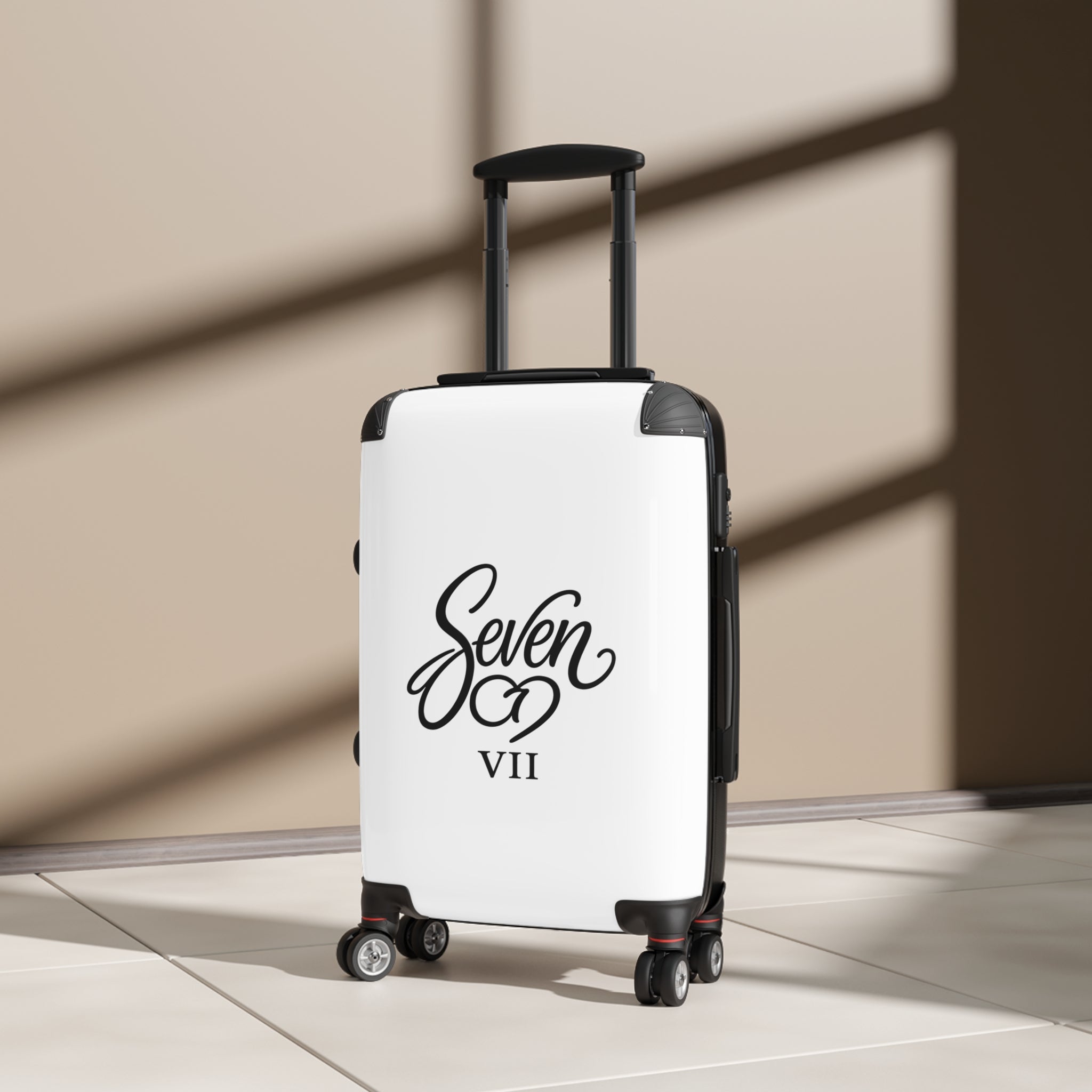 StaySeven Brand White  Carry-On Luggage - Stylish Travel Spinner Suitcase