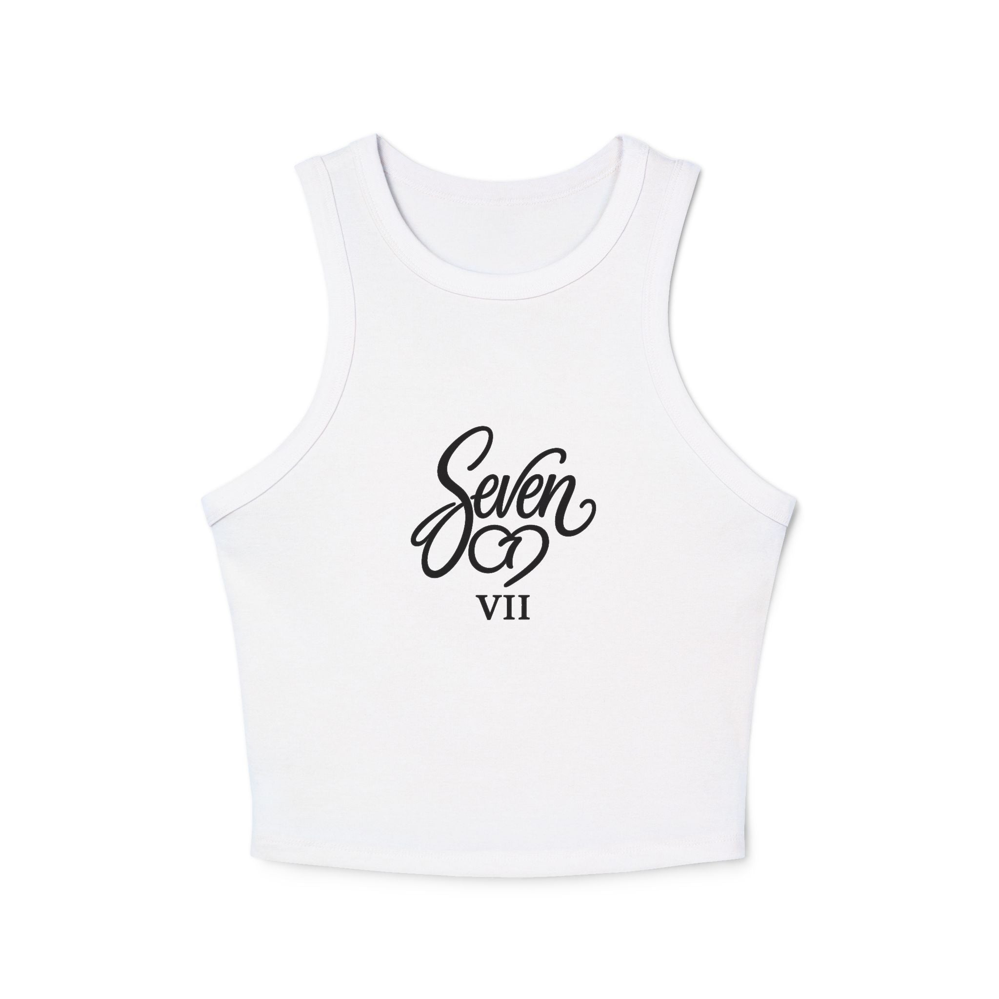 StaySeven Brand  Racer Tank Top — Women’s Micro Rib Crop White