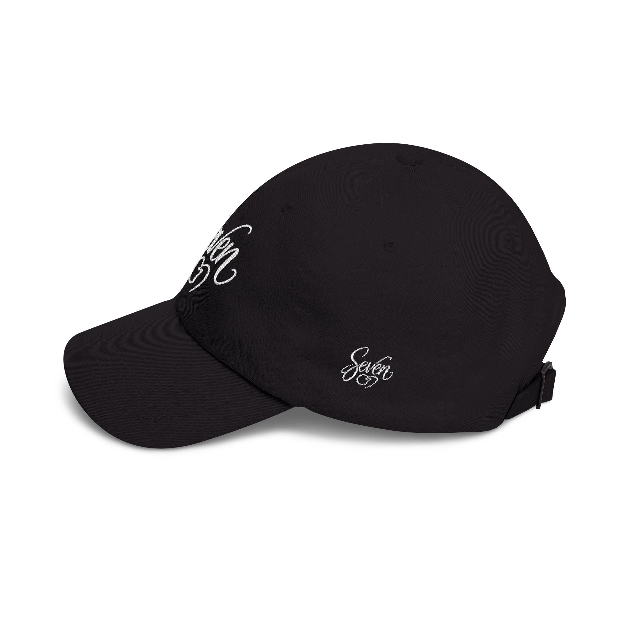StaySeven Brand Black Dad Cap - Signature Embroidered Hat