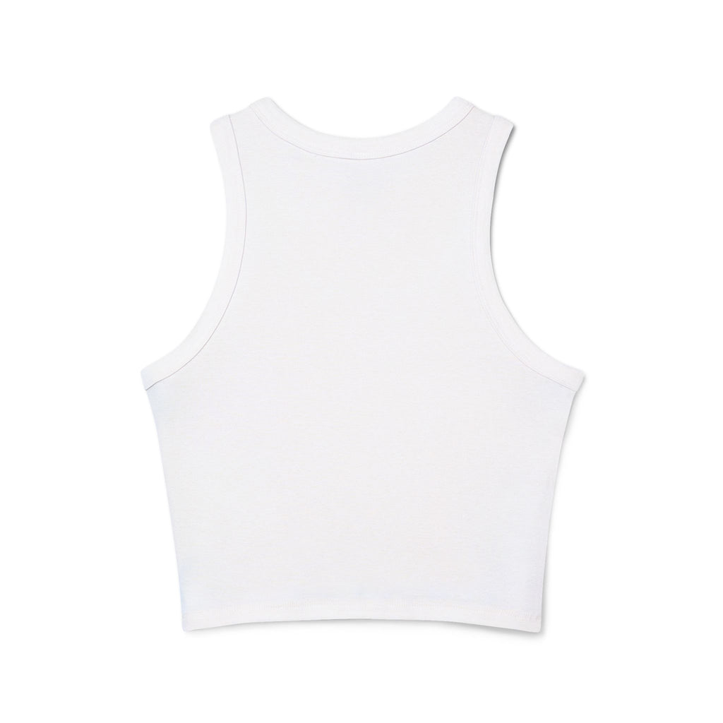 StaySeven Brand  Racer Tank Top — Women’s Micro Rib Crop White