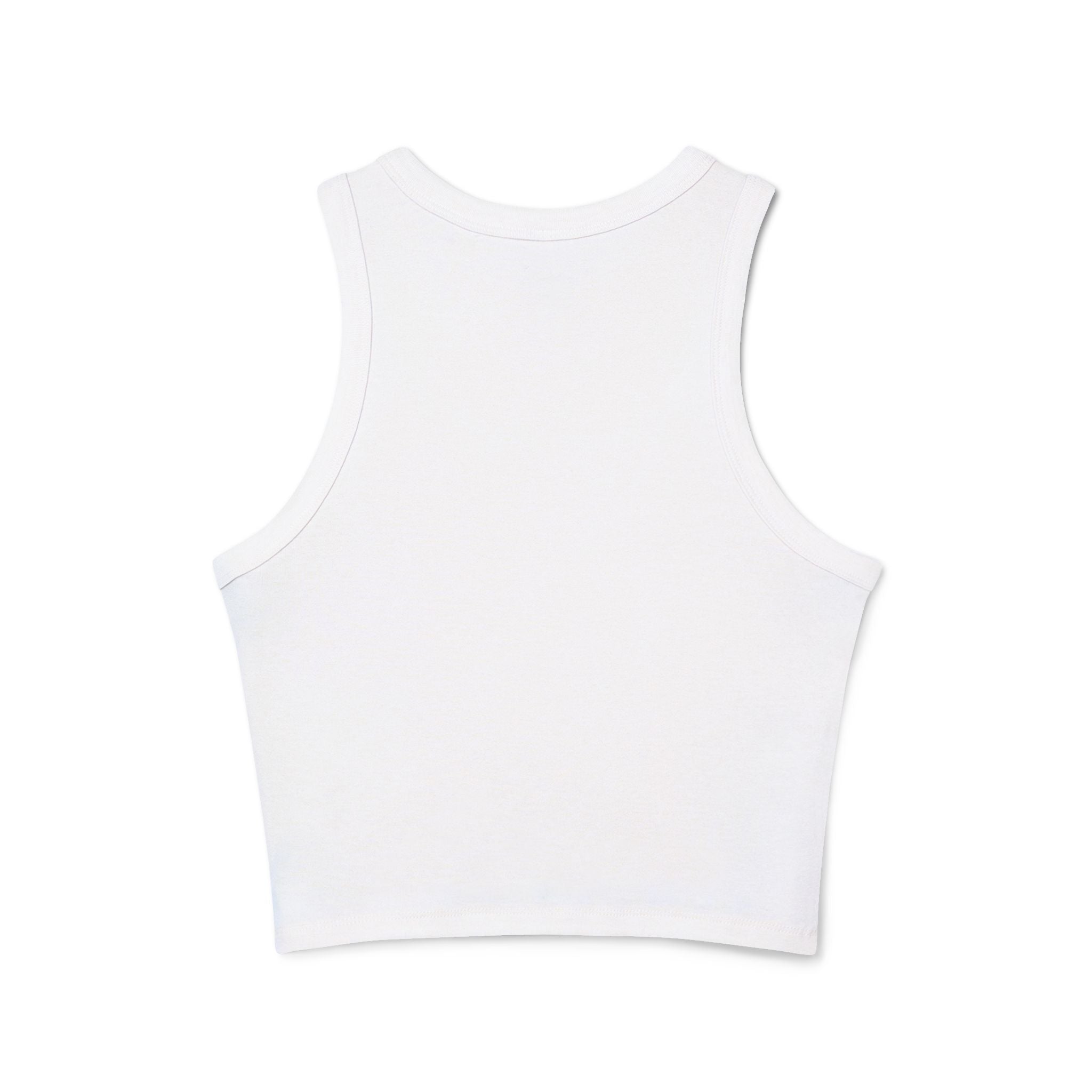 StaySeven Brand  Racer Tank Top — Women’s Micro Rib Crop White
