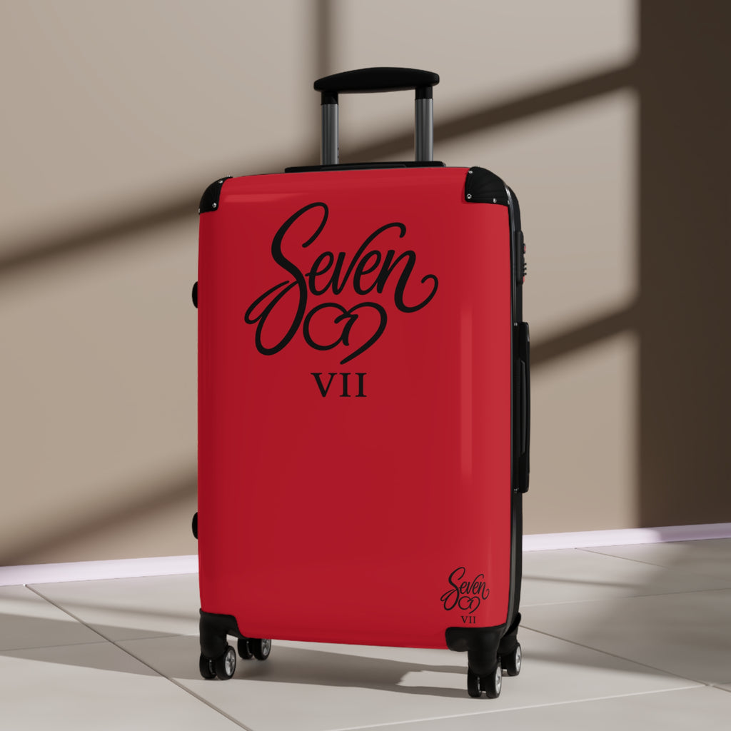 StaySeven Brand Signature Red Travel Suitcase
