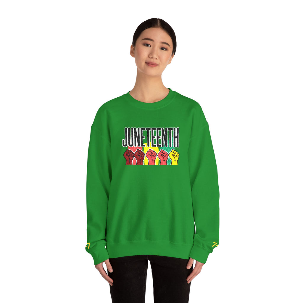 StaySeven Brand -Juneteenth Raised Fists Crewneck Sweatshirt