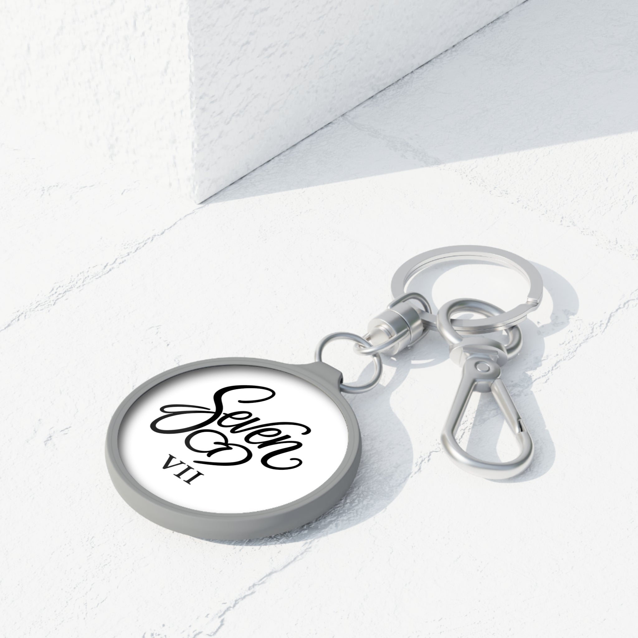 StaySeven Brand Round Keyring Tag - Personalized Keychain
