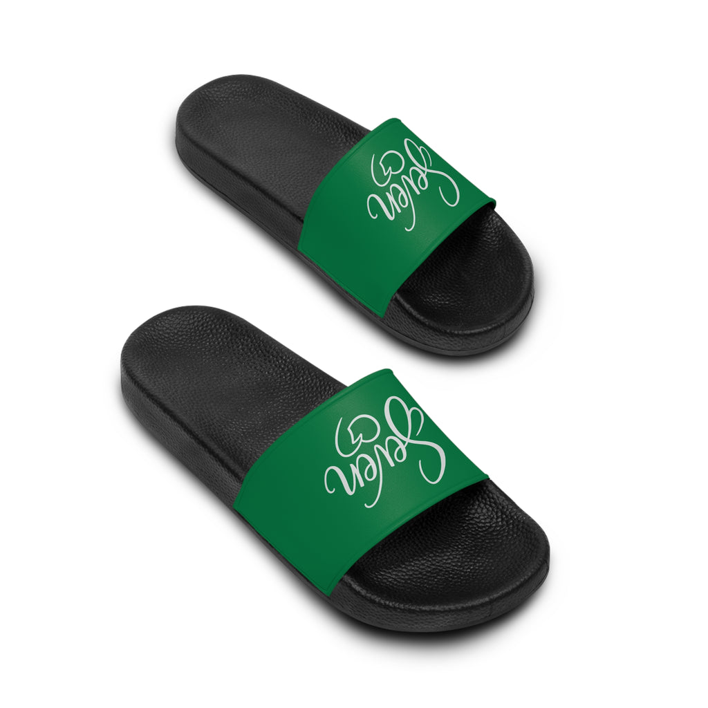 StaySeven Brand Women’s Casual Slides — Money Green Edition