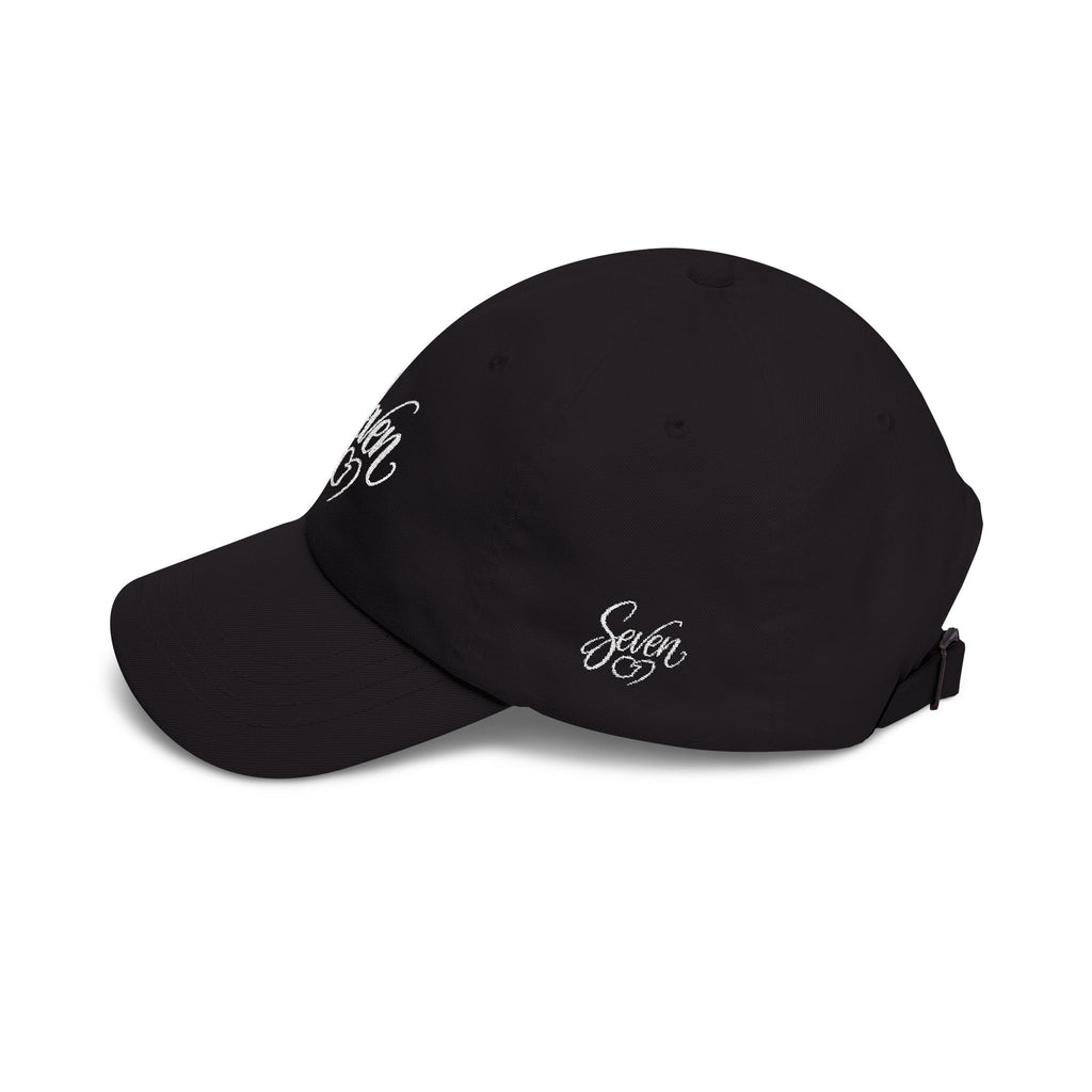 StaySeven Brand Premium Black Dad Cap - Signature Embroidered Hat