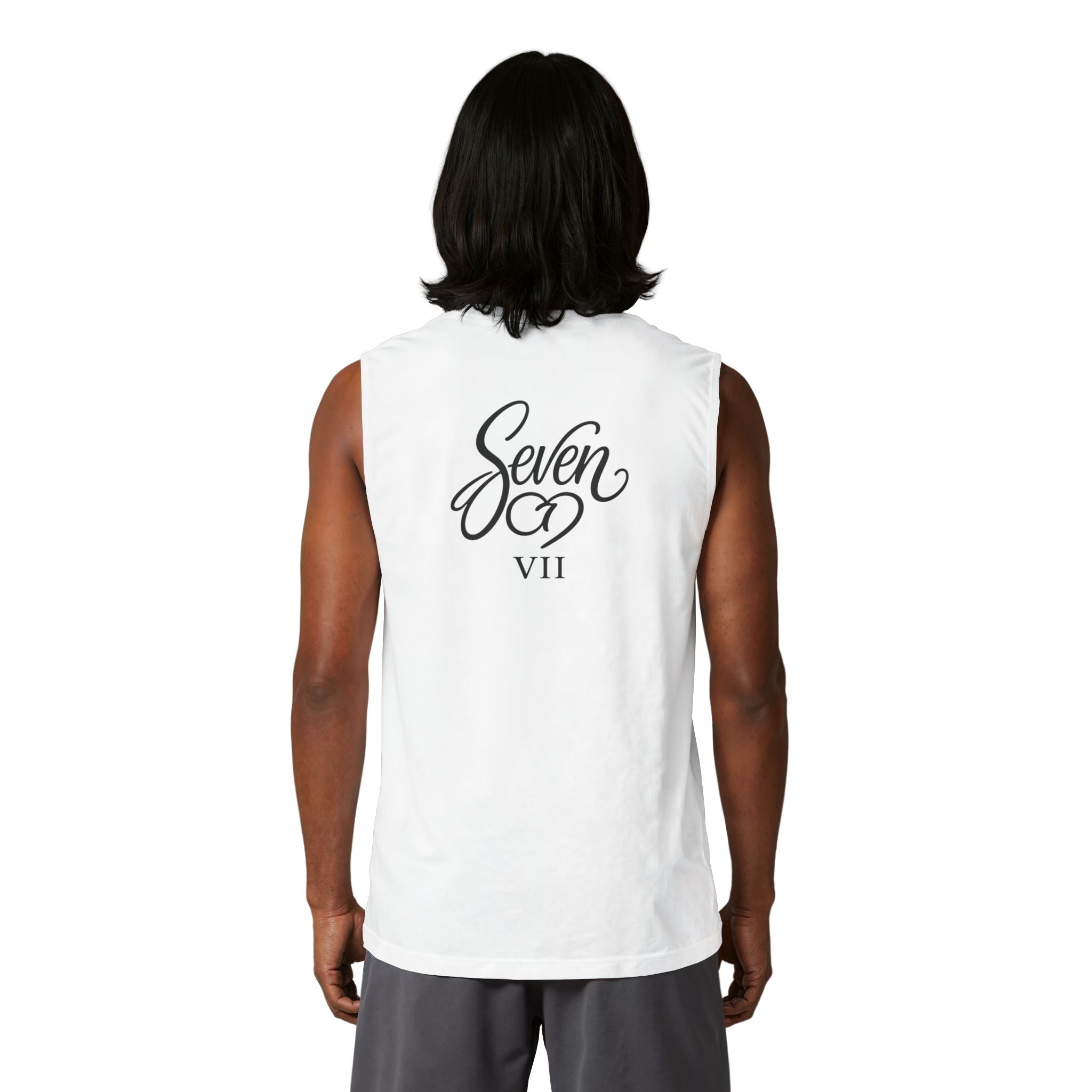 StaySeven Brand Mens Muscle Tank - Minimal Back Graphic Tank Top