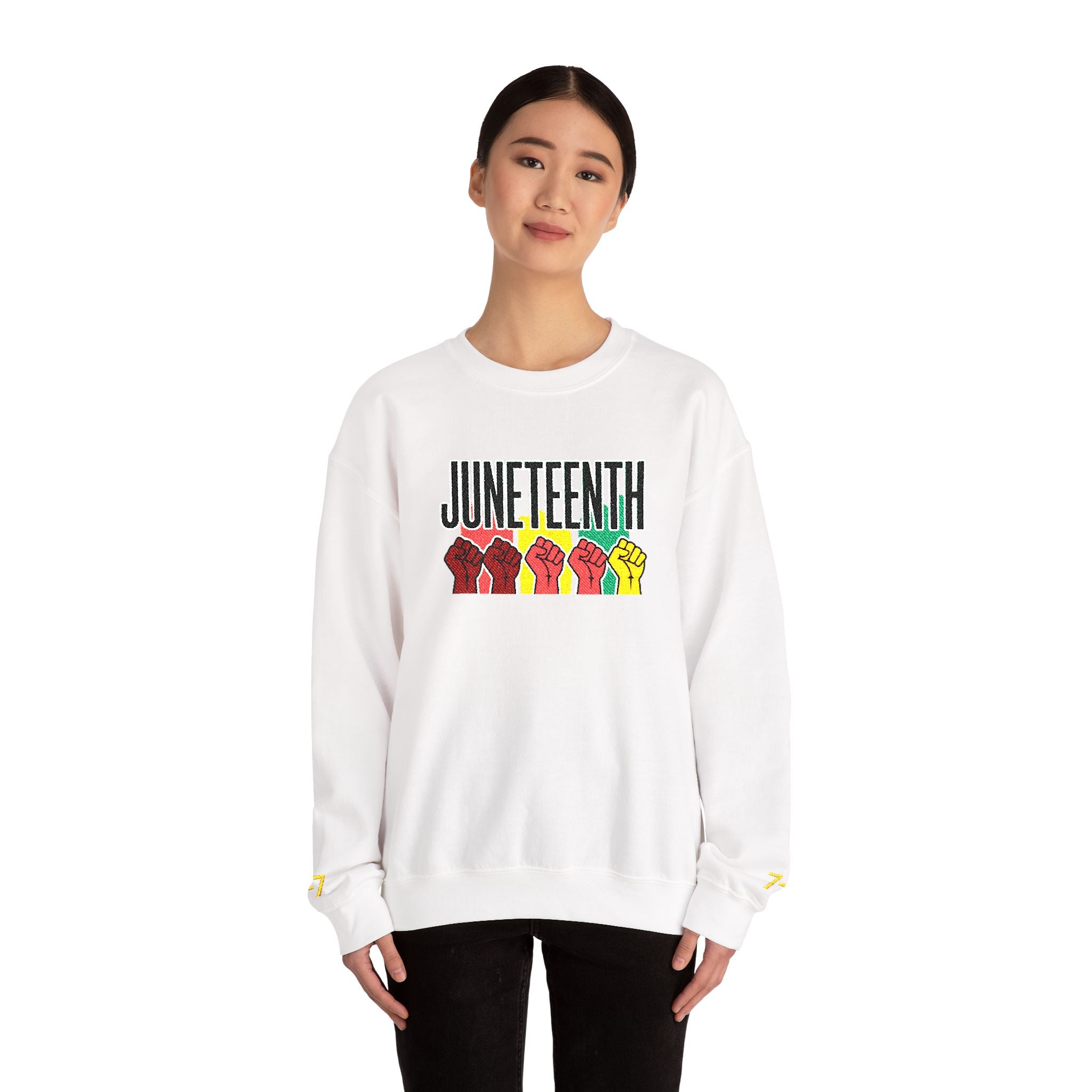StaySeven Brand -Juneteenth Raised Fists Crewneck Sweatshirt