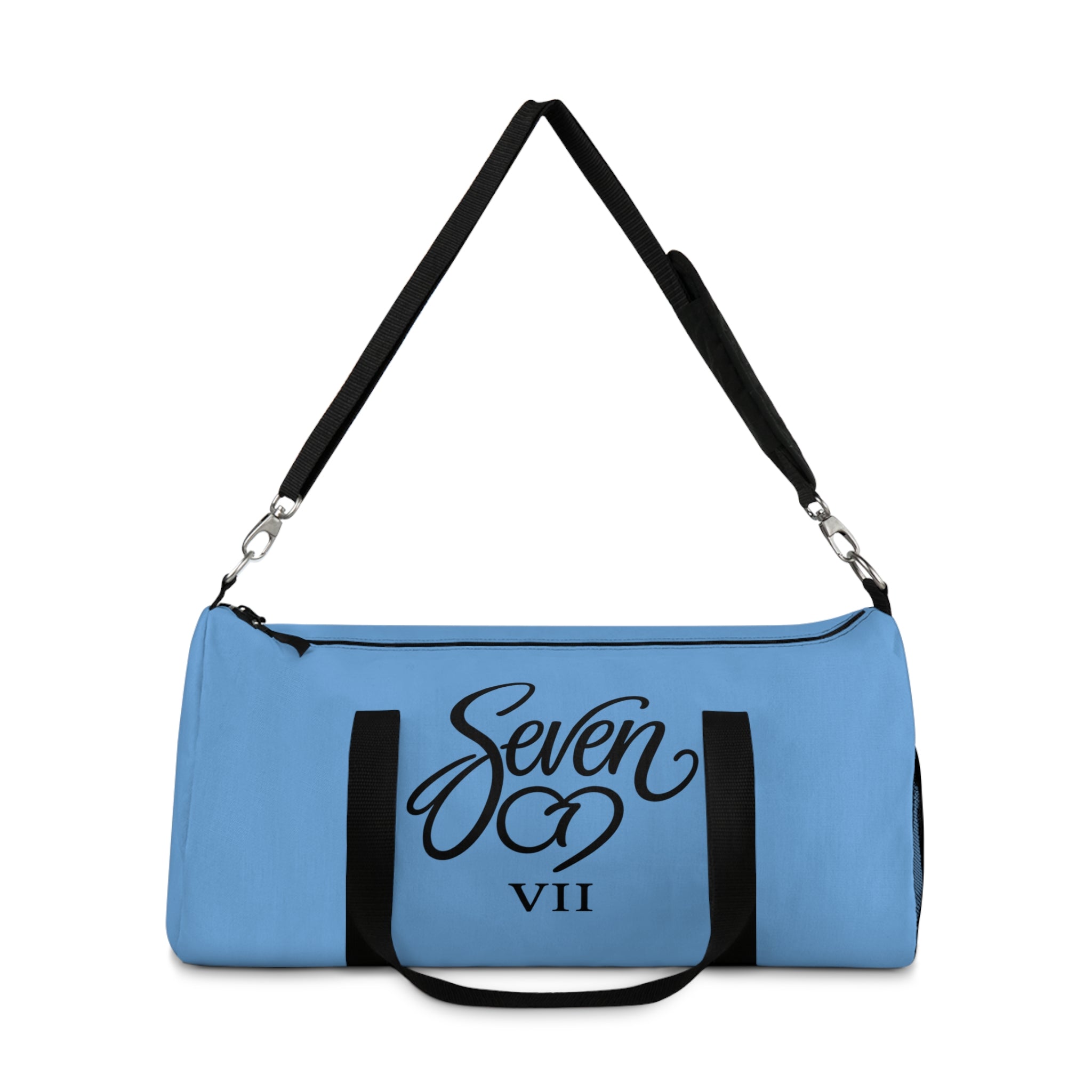 StaySeven Brand Duffel Bag – Travel & Gym Tote (Lightweight Blue)