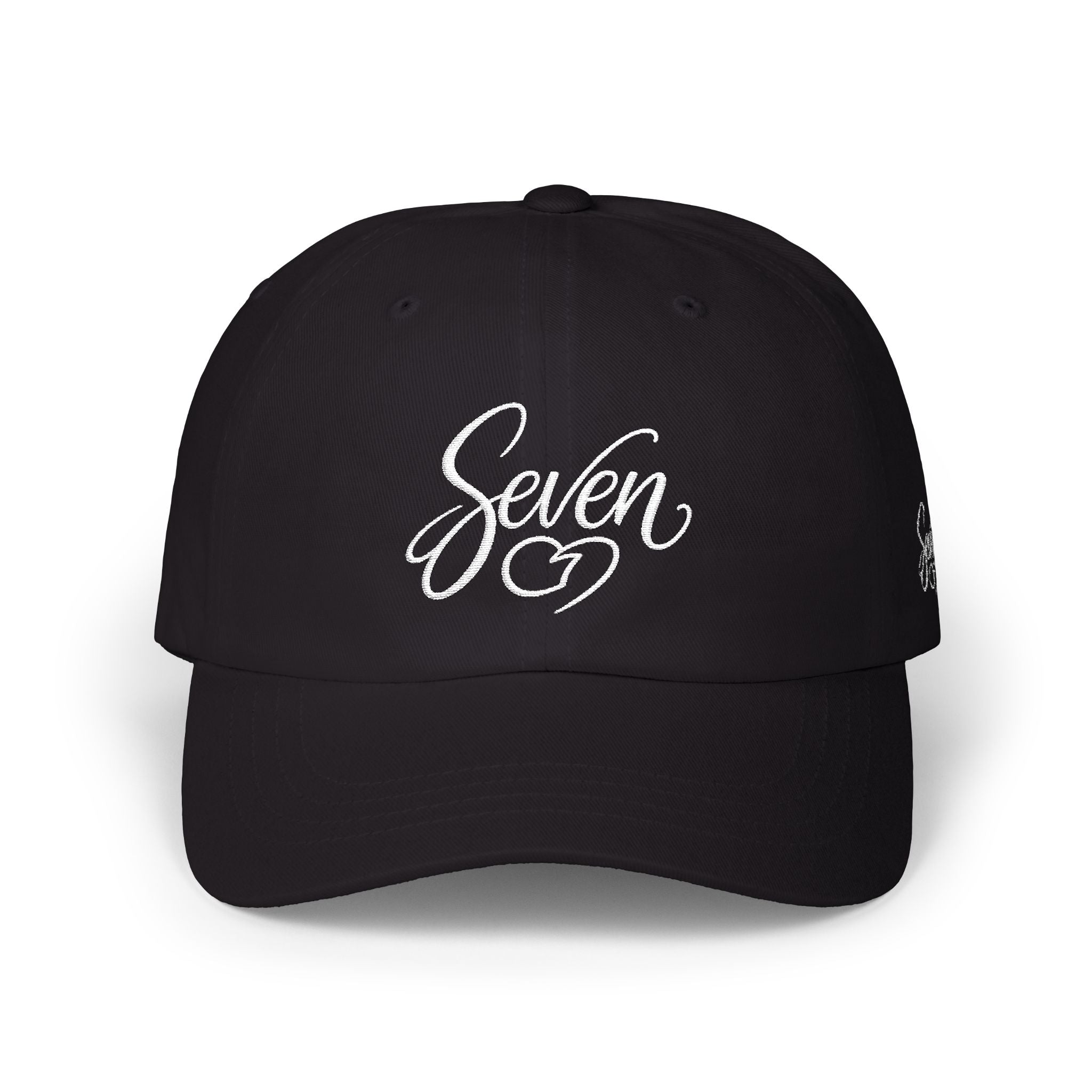 StaySeven Brand Premium Black Dad Cap - Signature Embroidered Hat