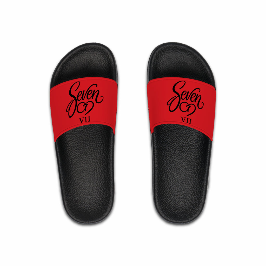 StaySeven  Brand Premium Men's Red  Comfortable  Pool & Casual Beach Slides