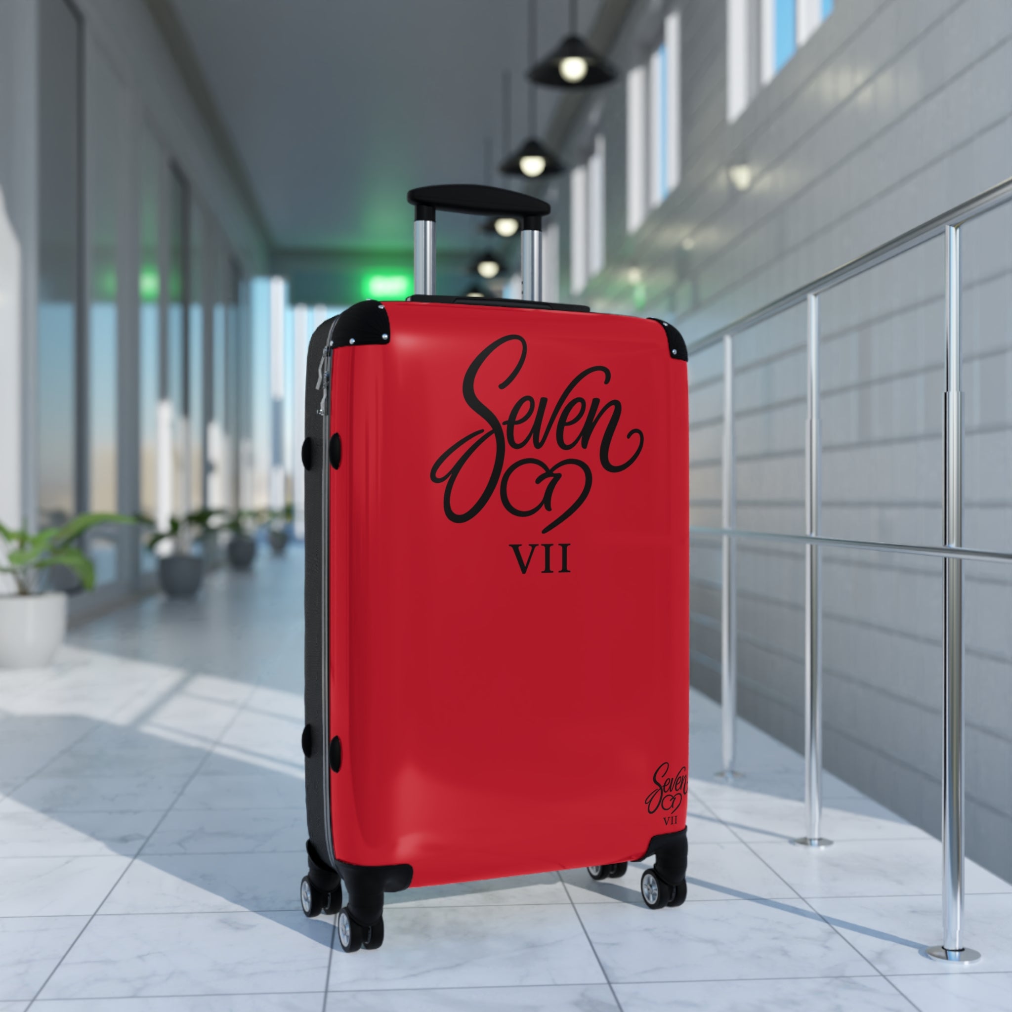 StaySeven Brand Signature Red Travel Suitcase