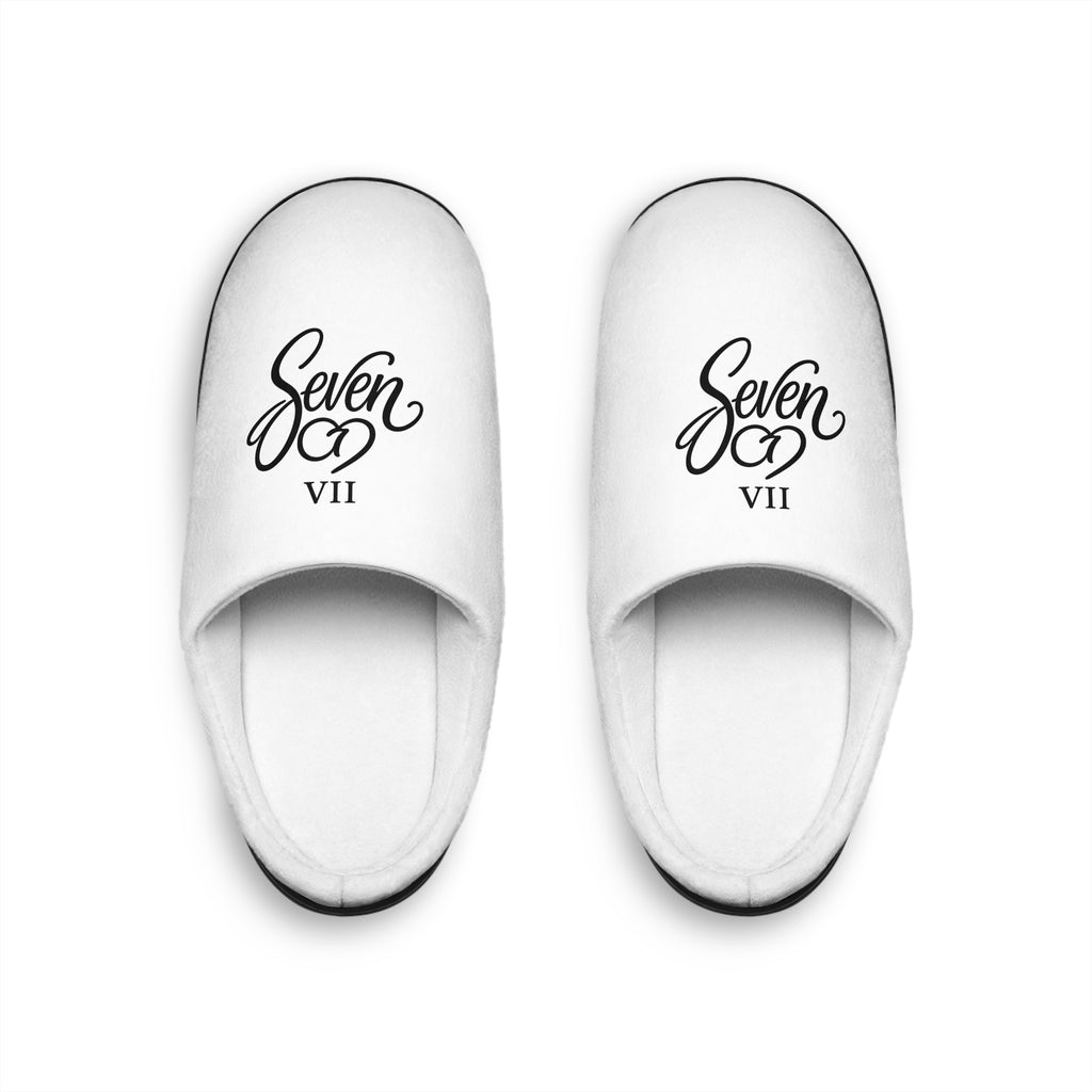 StaySeven Signature Embroidered Men's Indoor Slippers — Cozy White House Shoes