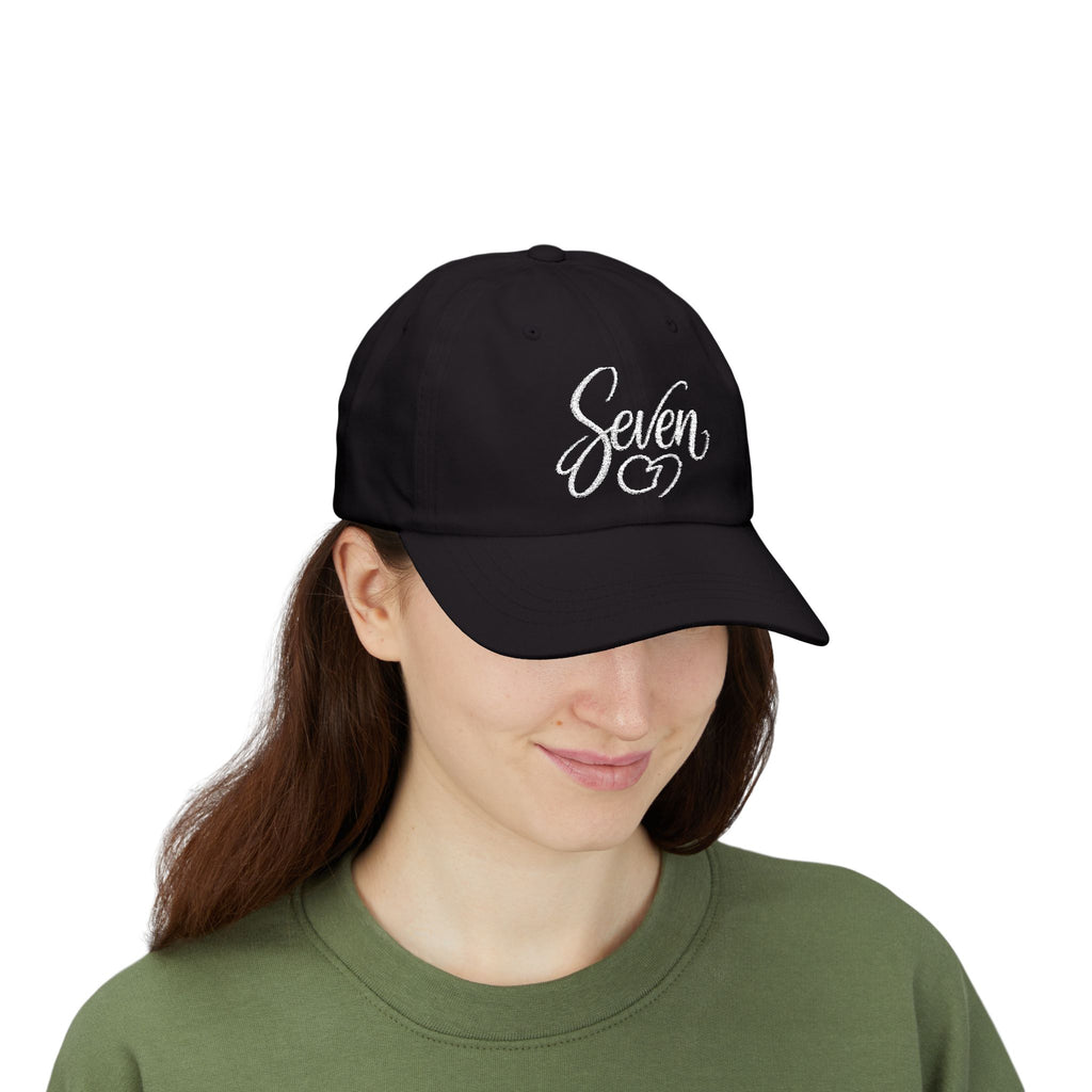 StaySeven Brand Black Dad Cap - Signature Embroidered Hat