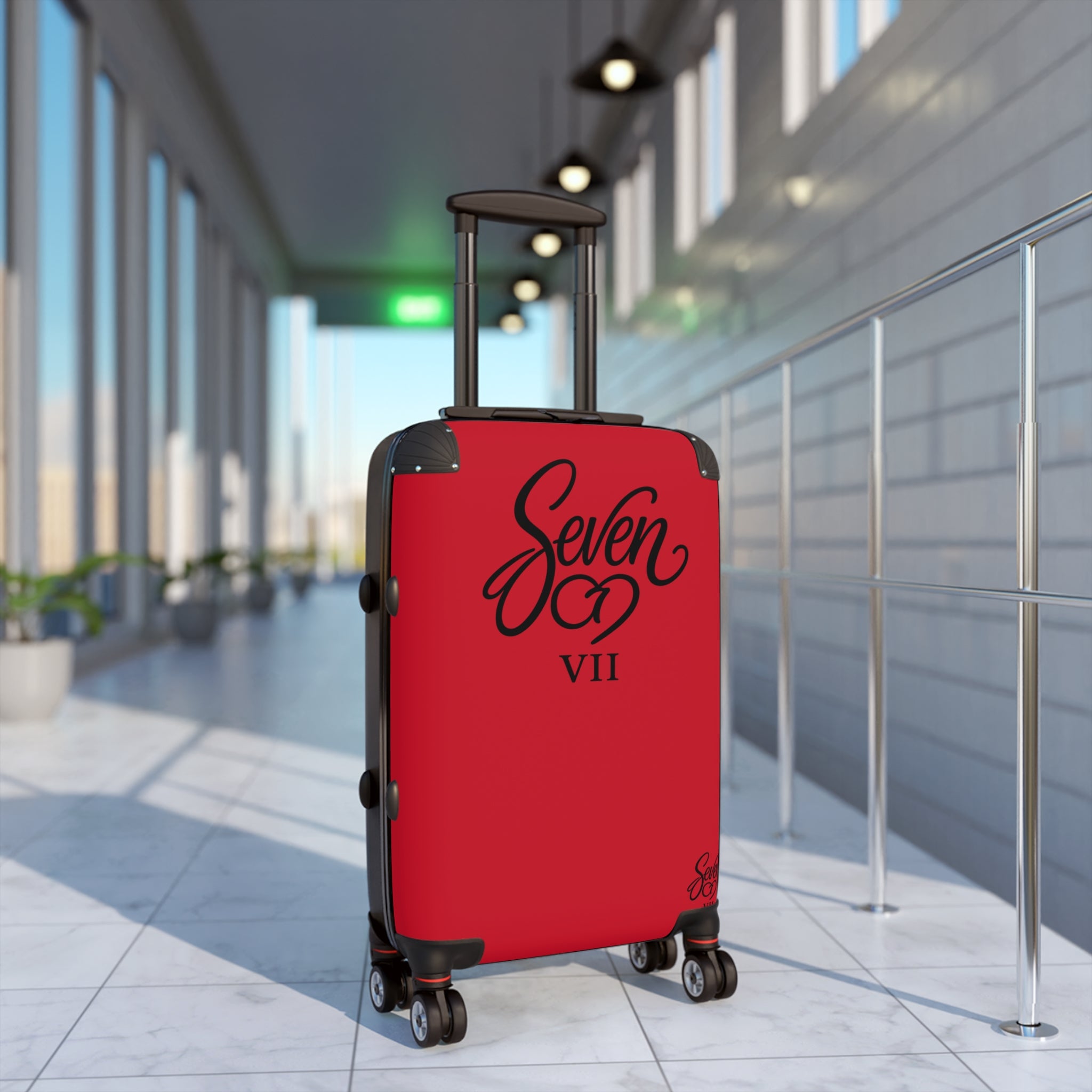 StaySeven Brand Signature Red Travel Suitcase