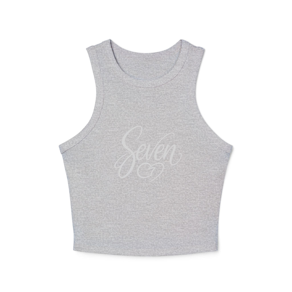 StaySeven Brand Heather Gray Micro Rib Tank Top - Soft Stretch Casual Tank