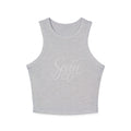 StaySeven Brand Heather Gray Micro Rib Tank Top - Soft Stretch Casual Tank
