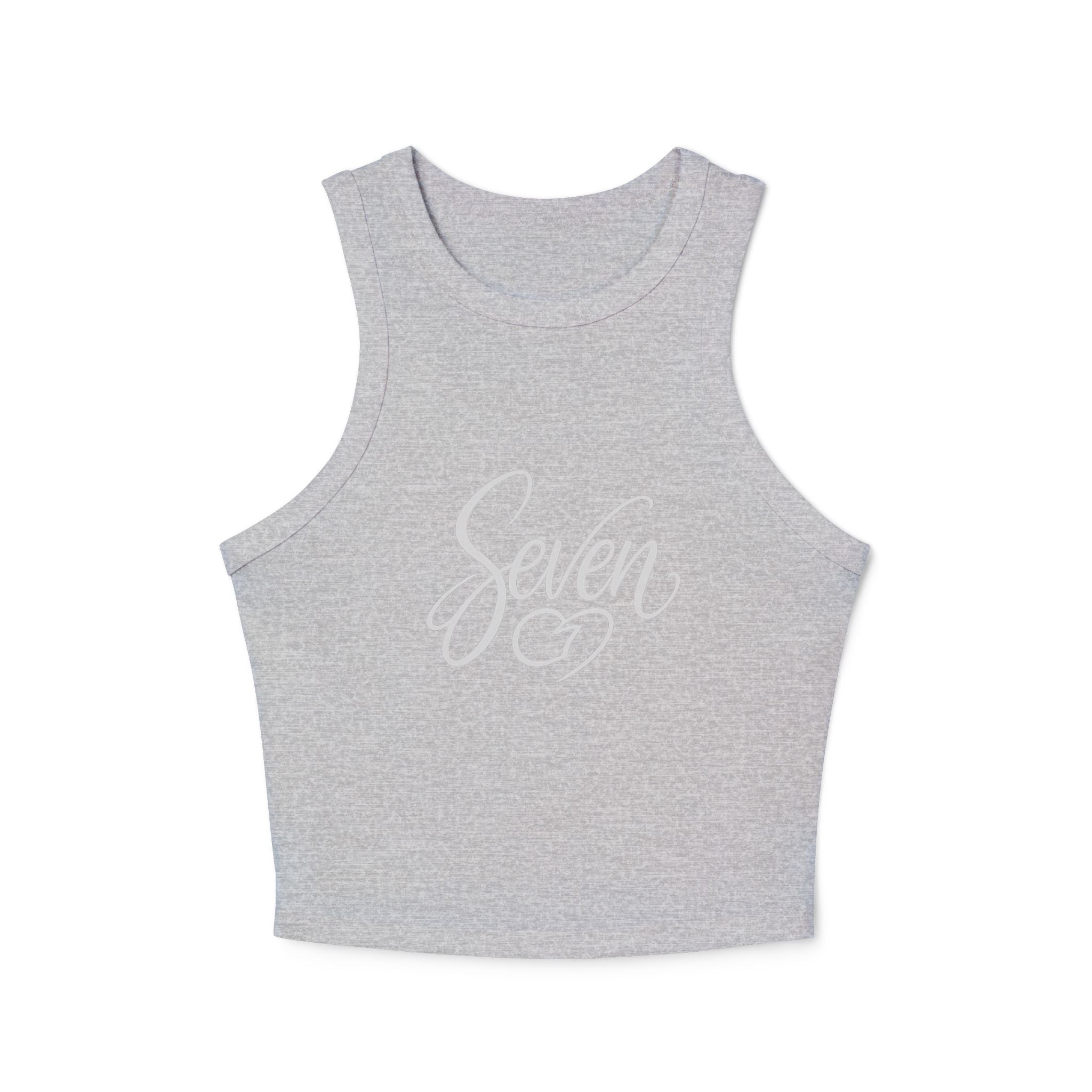 StaySeven Brand Heather Gray Micro Rib Tank Top - Soft Stretch Casual Tank