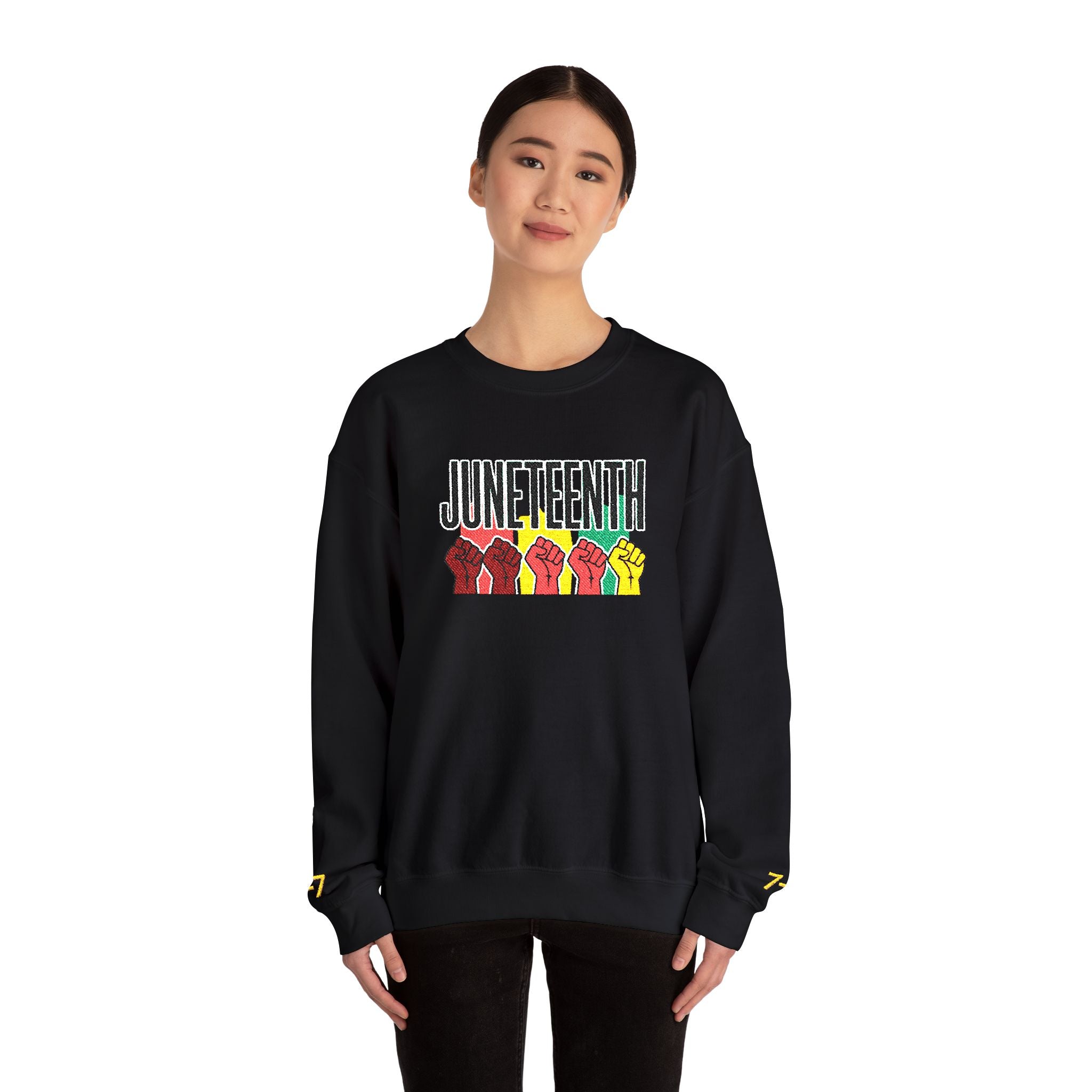 StaySeven Brand -Juneteenth Raised Fists Crewneck Sweatshirt