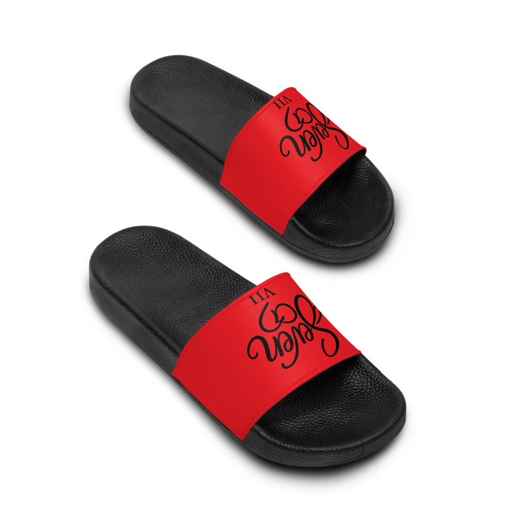 StaySeven  Brand Premium Men's Red  Comfortable  Pool & Casual Beach Slides