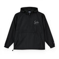 StaySevenBrand Unisex Anorak Windbreaker Jacket – Lightweight Hooded Pullover (Black & Navy)