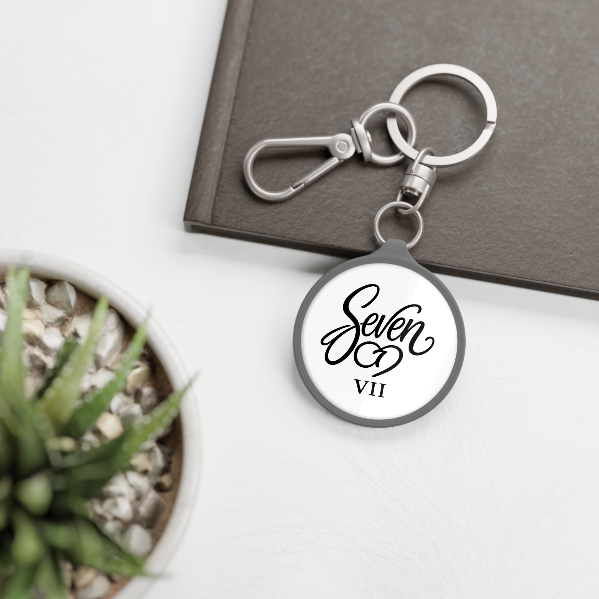StaySeven Brand Round Keyring Tag - Personalized Keychain